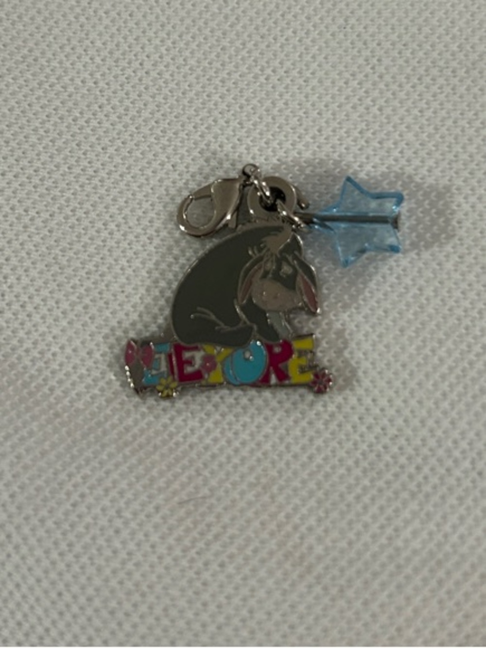 Disney Eeyore Enamel Charm with Light Blue Star Dangle